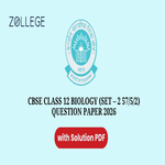 CBSE Class 12 Biology Set 2 Question Paper 2026 with Solution Pdf
